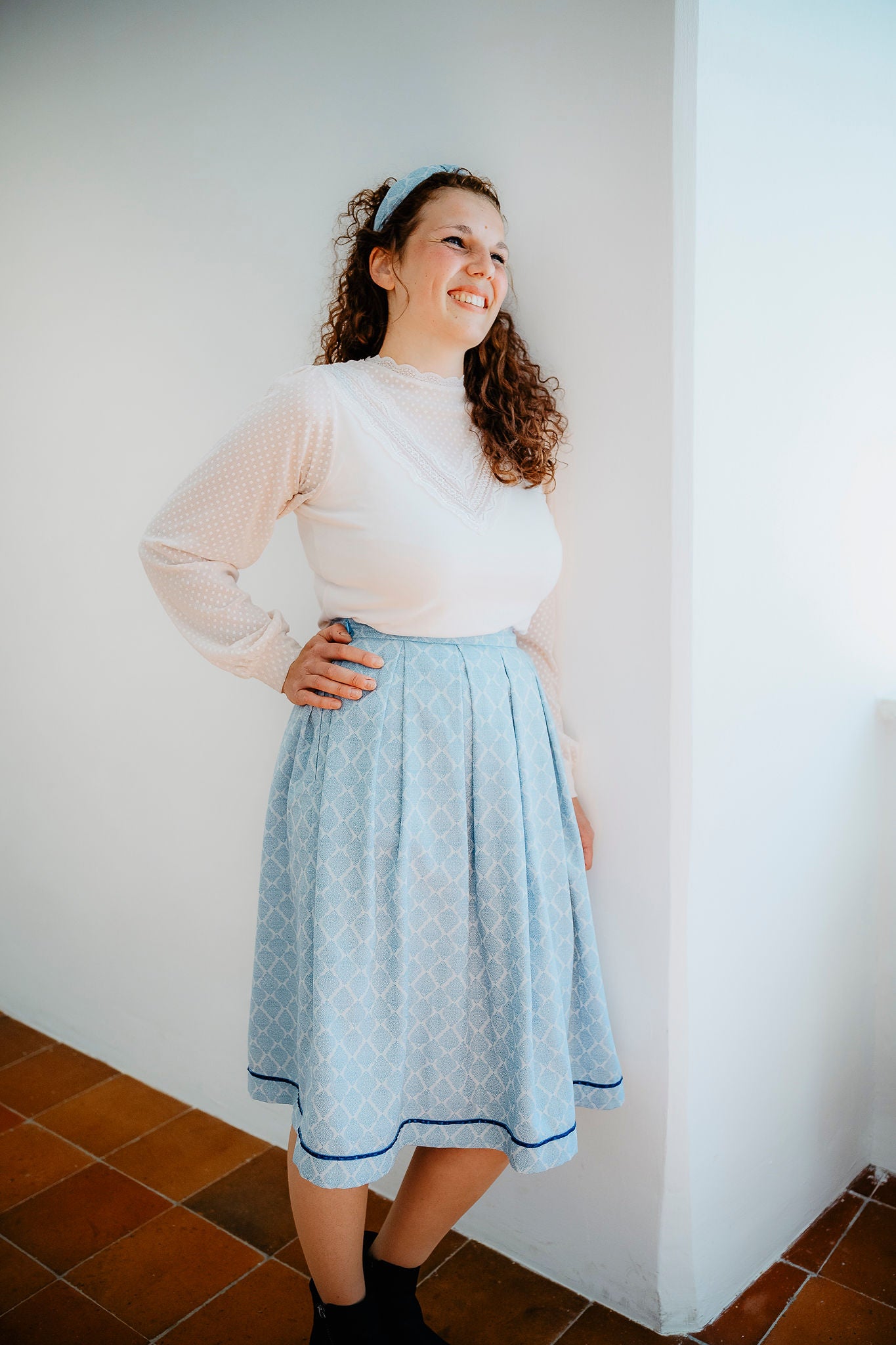 Trachtenoutfit modern hellblau