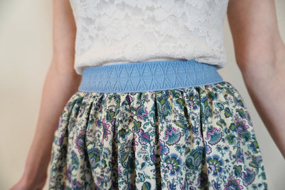 Trachtenrock mit Gummibund blau