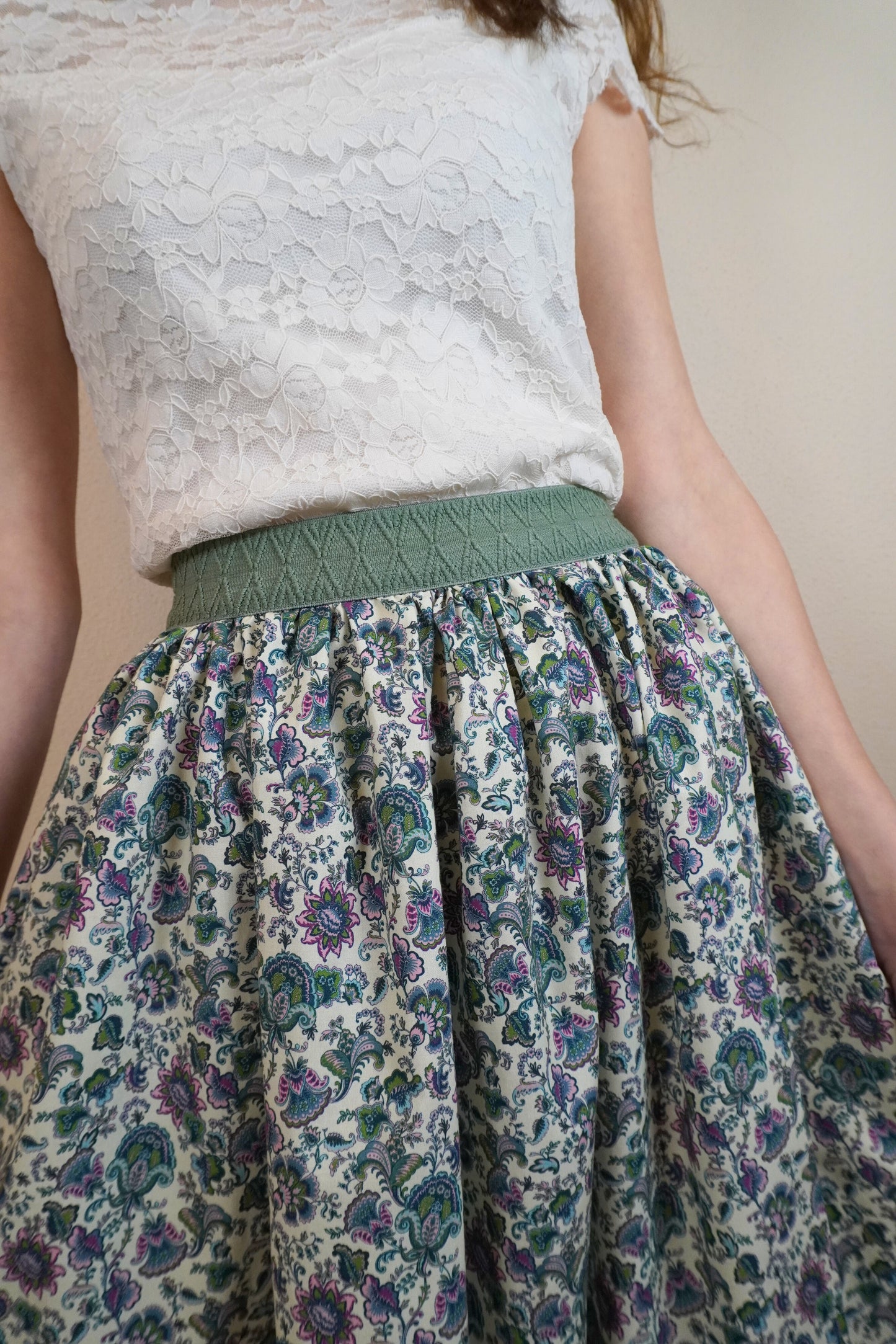 Trachtenrock mit Gummibund grün