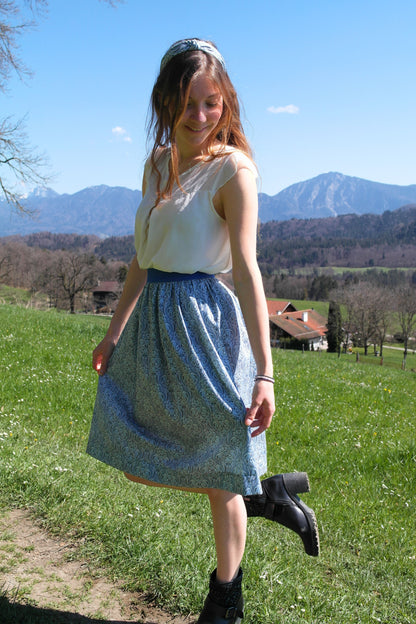 Trachtenrock modern blau
